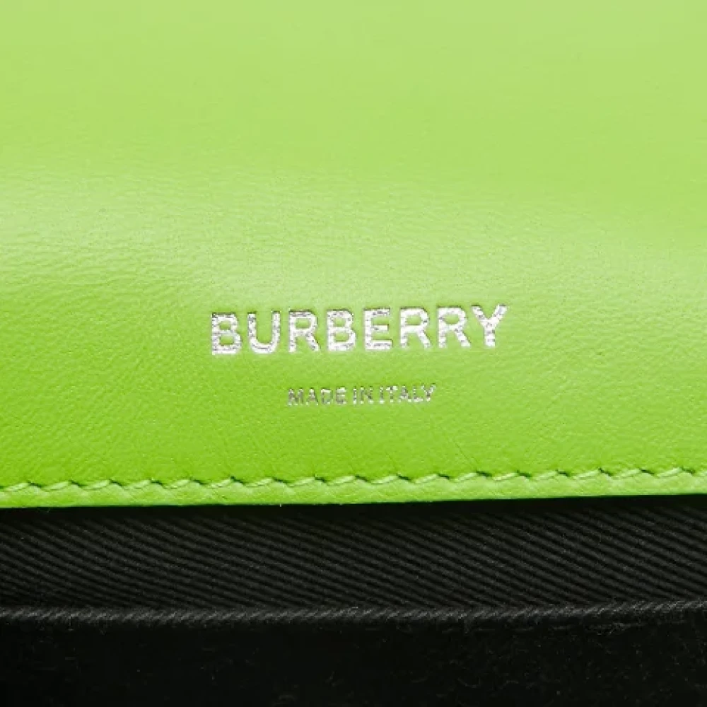 Burberry Vintage Pre-owned Leather shoulder-bags Green Dames