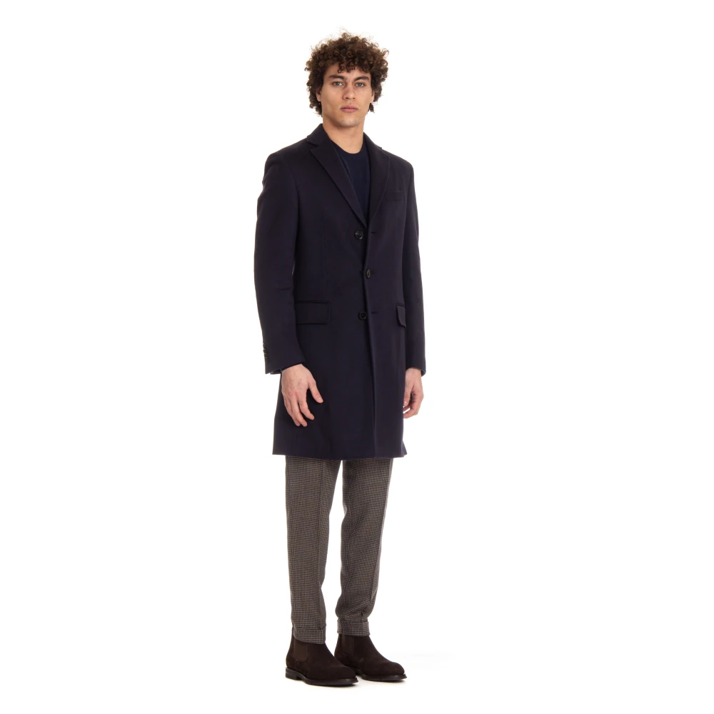 Ermenegildo Zegna Blauwe Jas met 3 Knopen Blue Heren