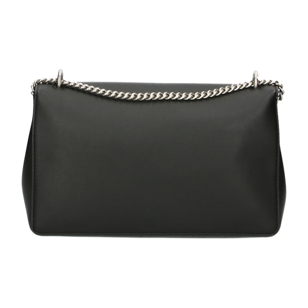 Calvin Klein Zwarte Schoudertas met Kettingdetail Black Dames