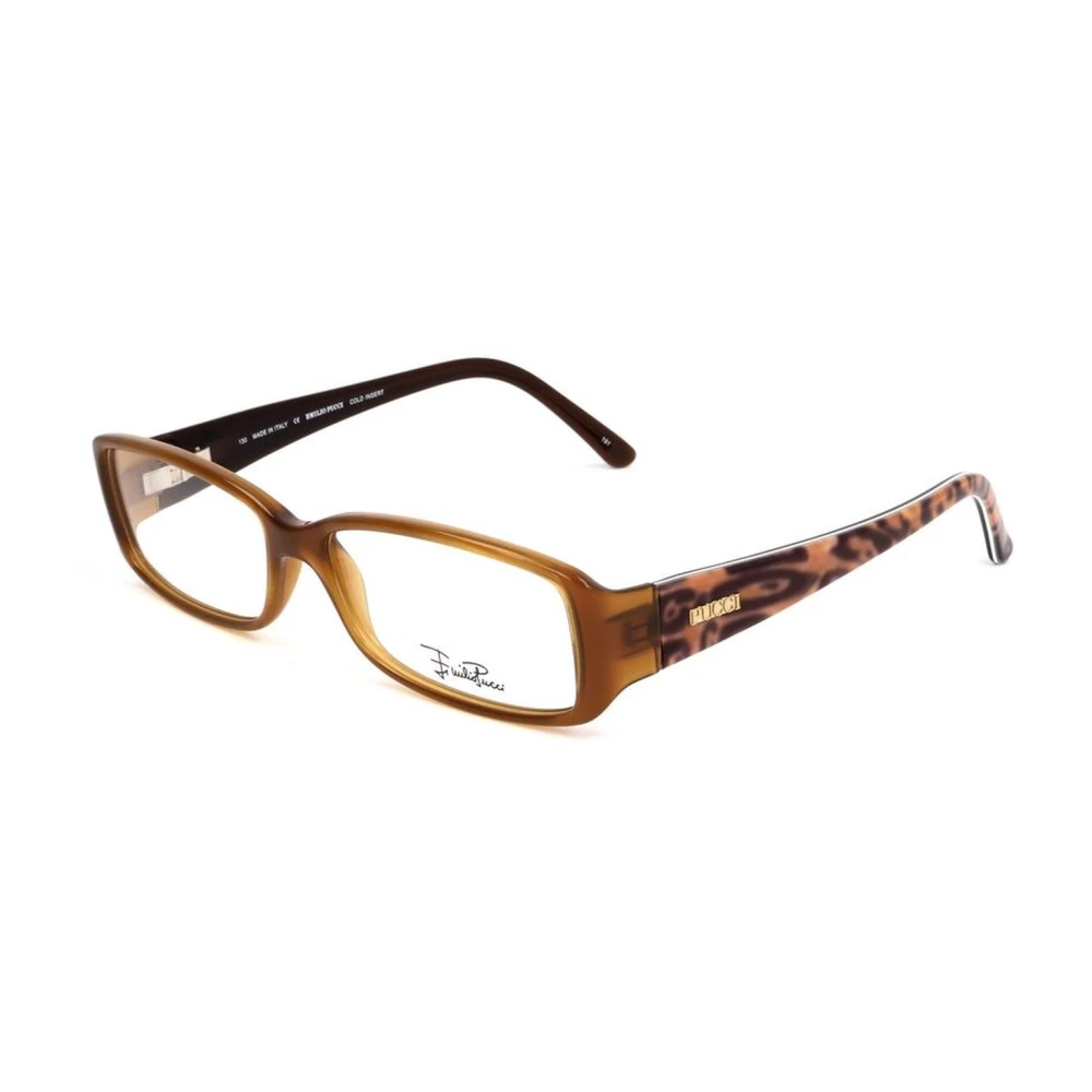 EMILIO PUCCI Bruine plastic monturen met wijzerplaat Brown Dames