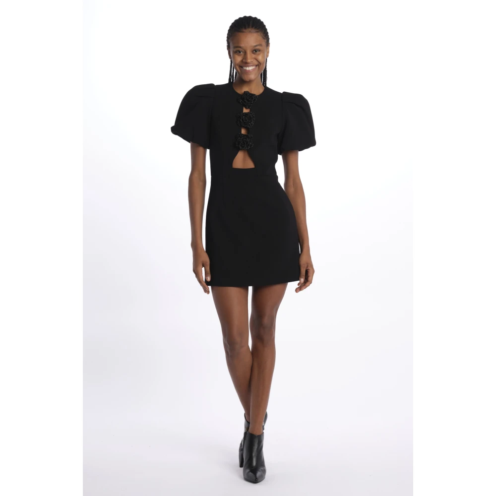 Rebecca Vallance Zwarte Pofmouw Minijurk Black Dames