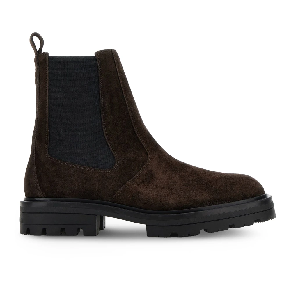 Hogan Men's Brown Contemporary Chelsea Ankle Boots