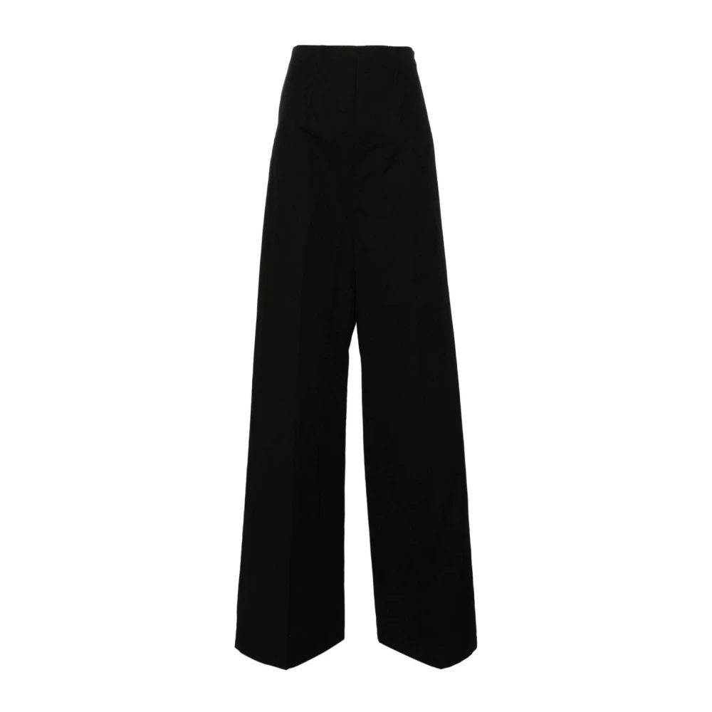 SPORTMAX Hoge Taille Zwarte Wijde Pijp Broek Black Dames