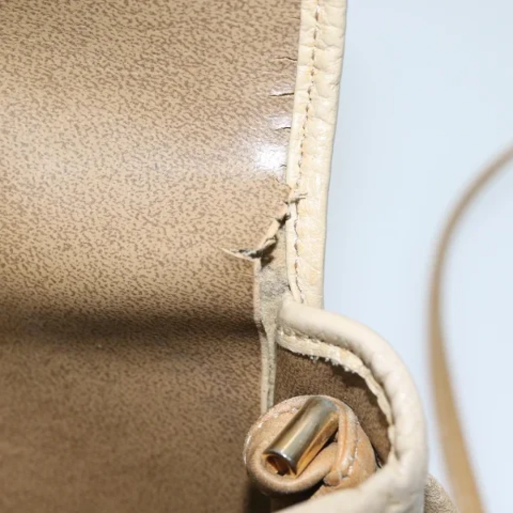 Dior Vintage Pre-owned Leather dior-bags Beige Dames