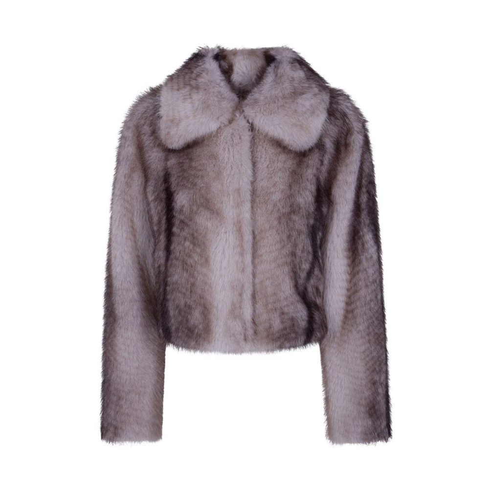 Twinset Vrouw Bruin Jassen Dames, L, Nepbont, Nepbont En Shearling Jas