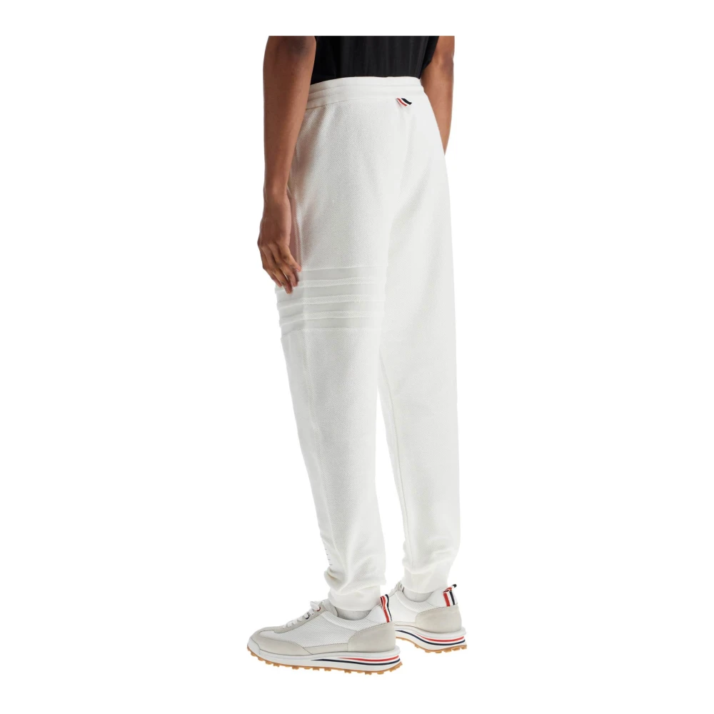 Thom Browne Gestreepte katoenen sweatpants White Dames