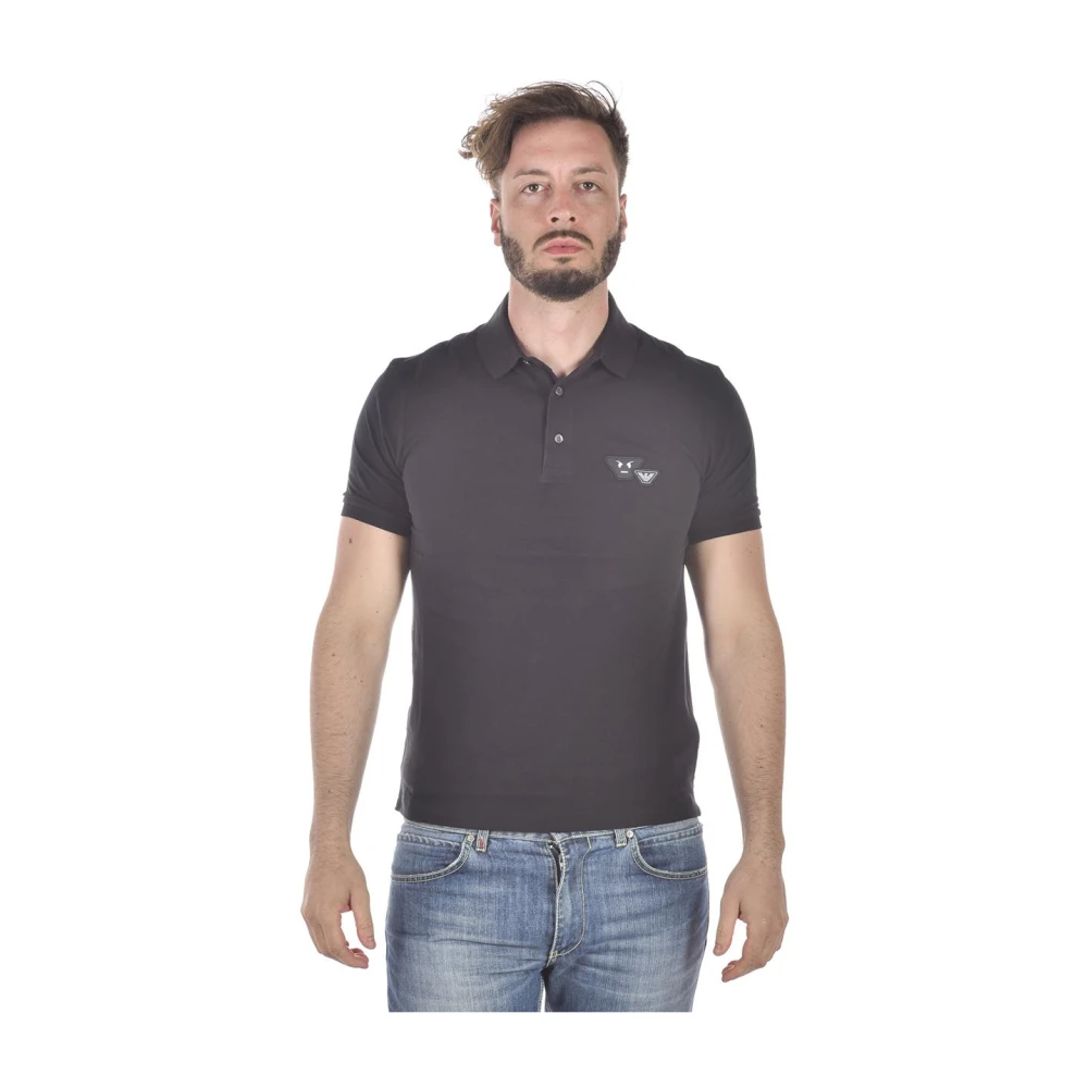 Emporio Armani Klassieke Polo Shirt voor Mannen Black Heren