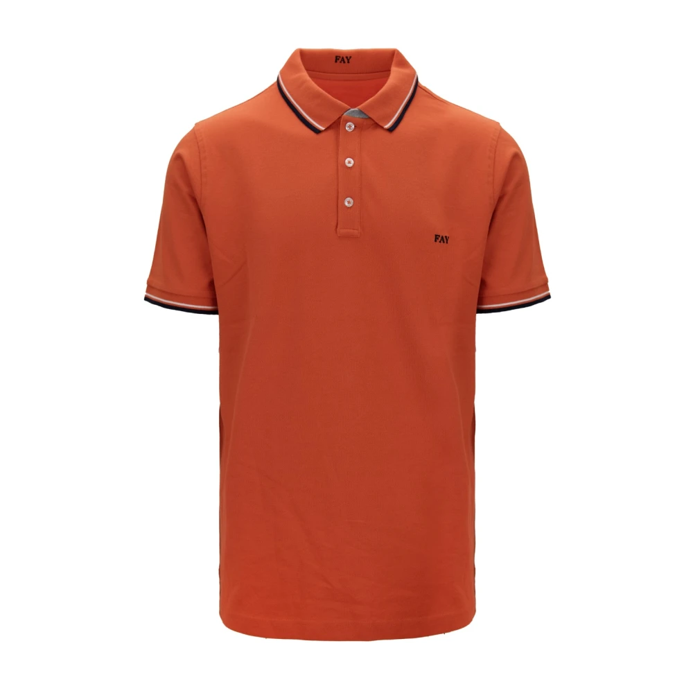 Fay - Tops > Polo Shirts - Orange - Fay - Modalova