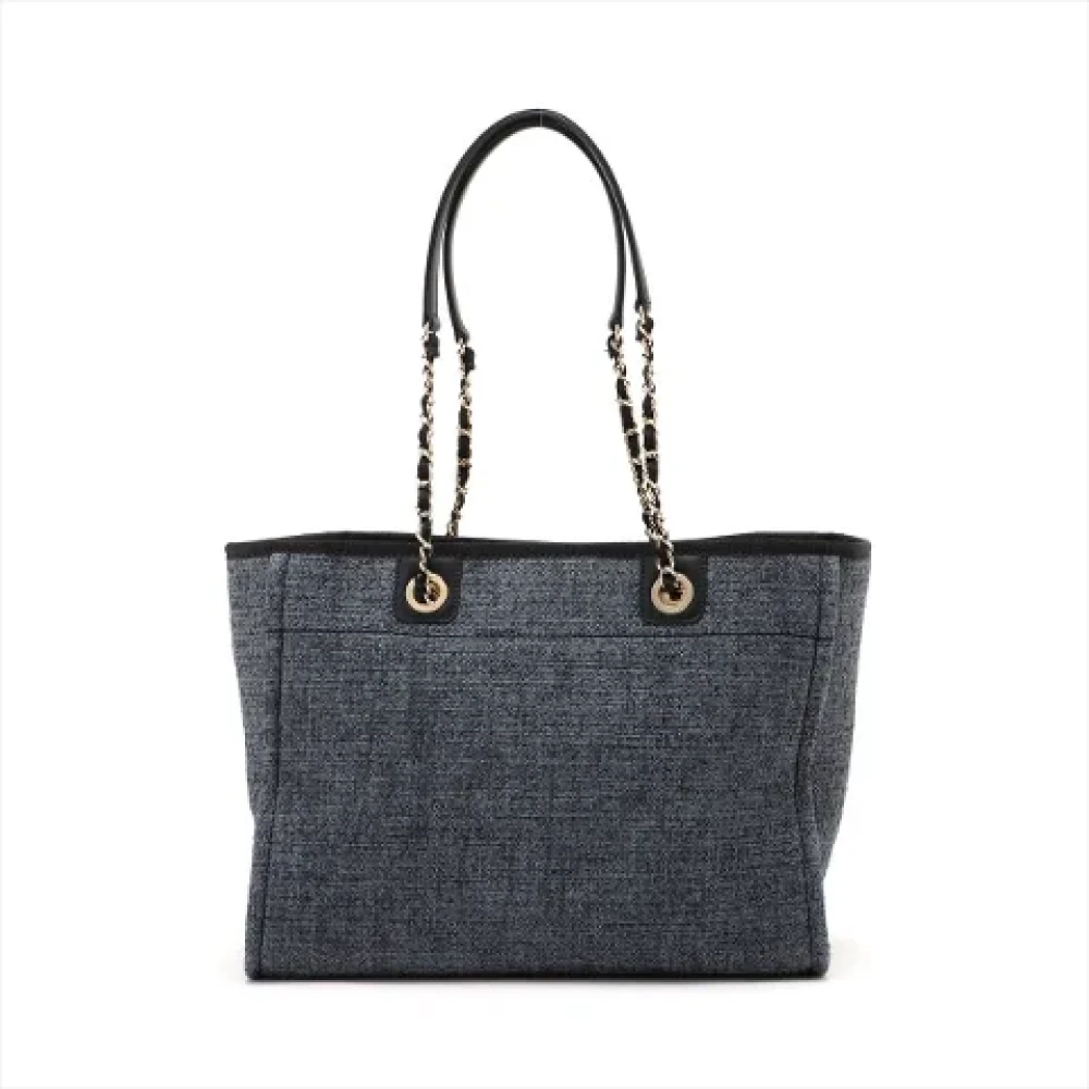 Chanel Vintage Pre-owned Canvas chanel-bags Blue Dames