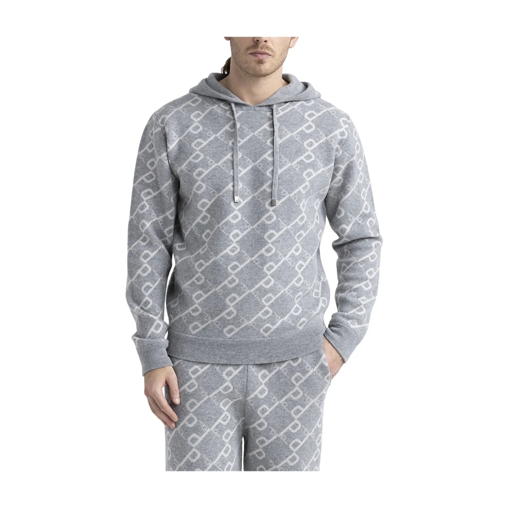 PESERICO Hoodie van wol en kasjmier Gray Heren