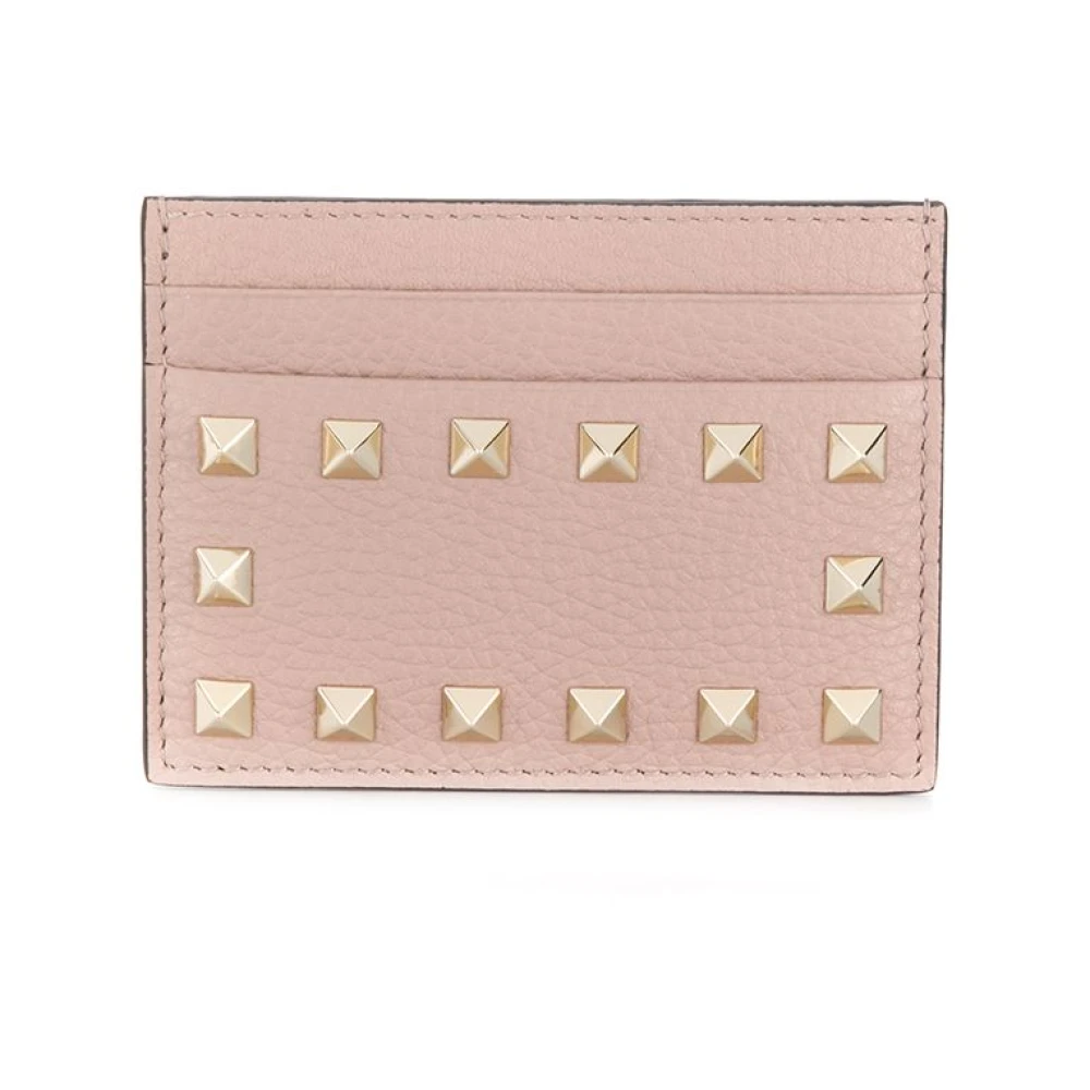 Valentino Garavani Women's Pink Rockstud Cardholder Wallet
