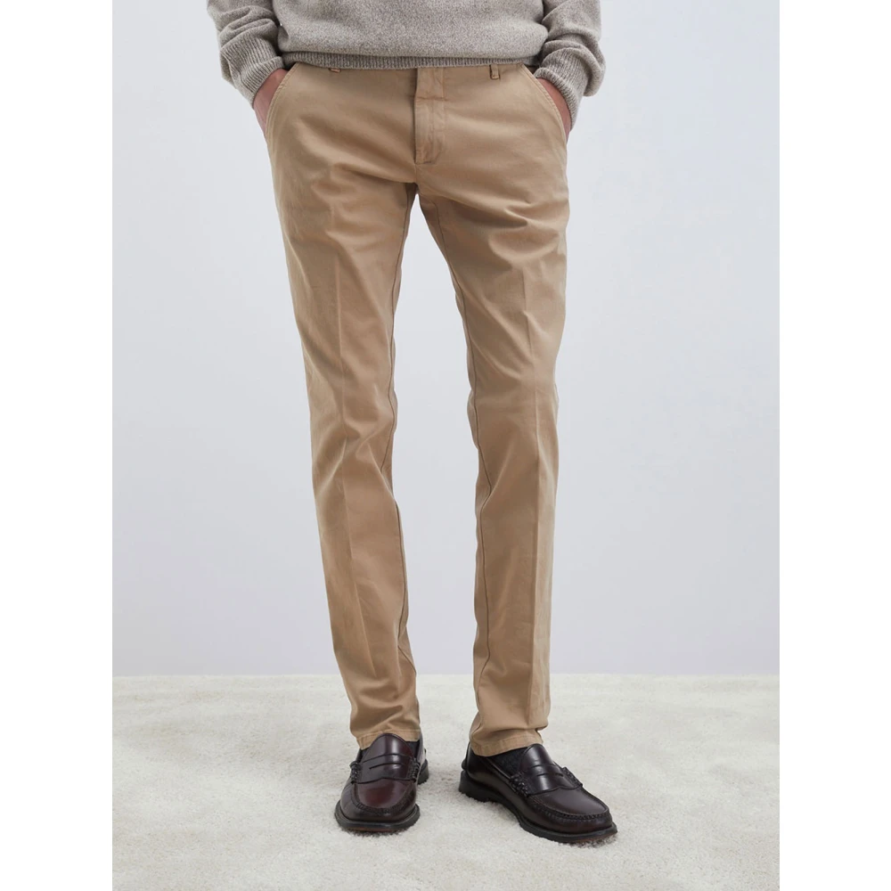 Roy Roger's Slim Fit Gabardine Jeans Brown Heren