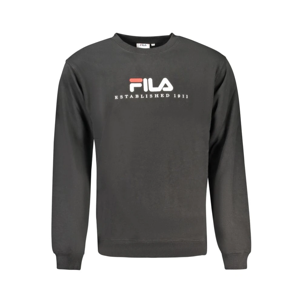 Fila Zwarte Katoenen Trui Black Heren