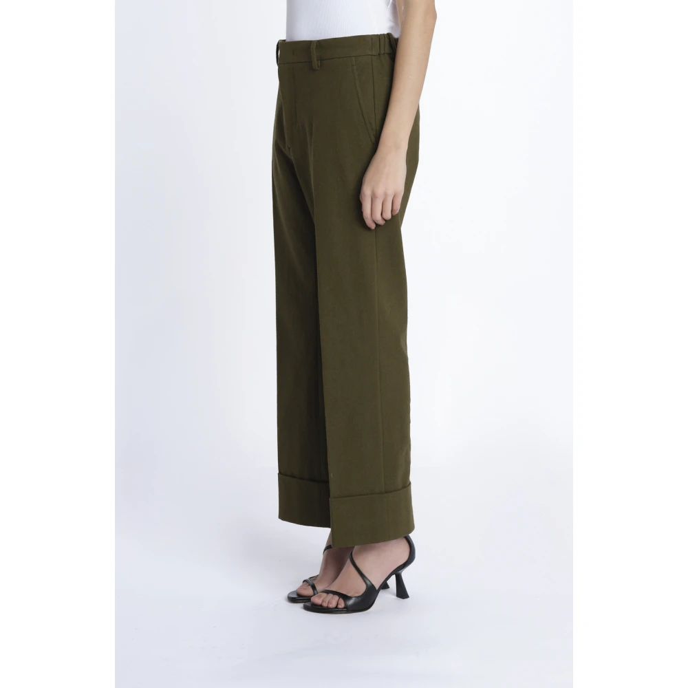 N21 Straight Trousers Green Dames