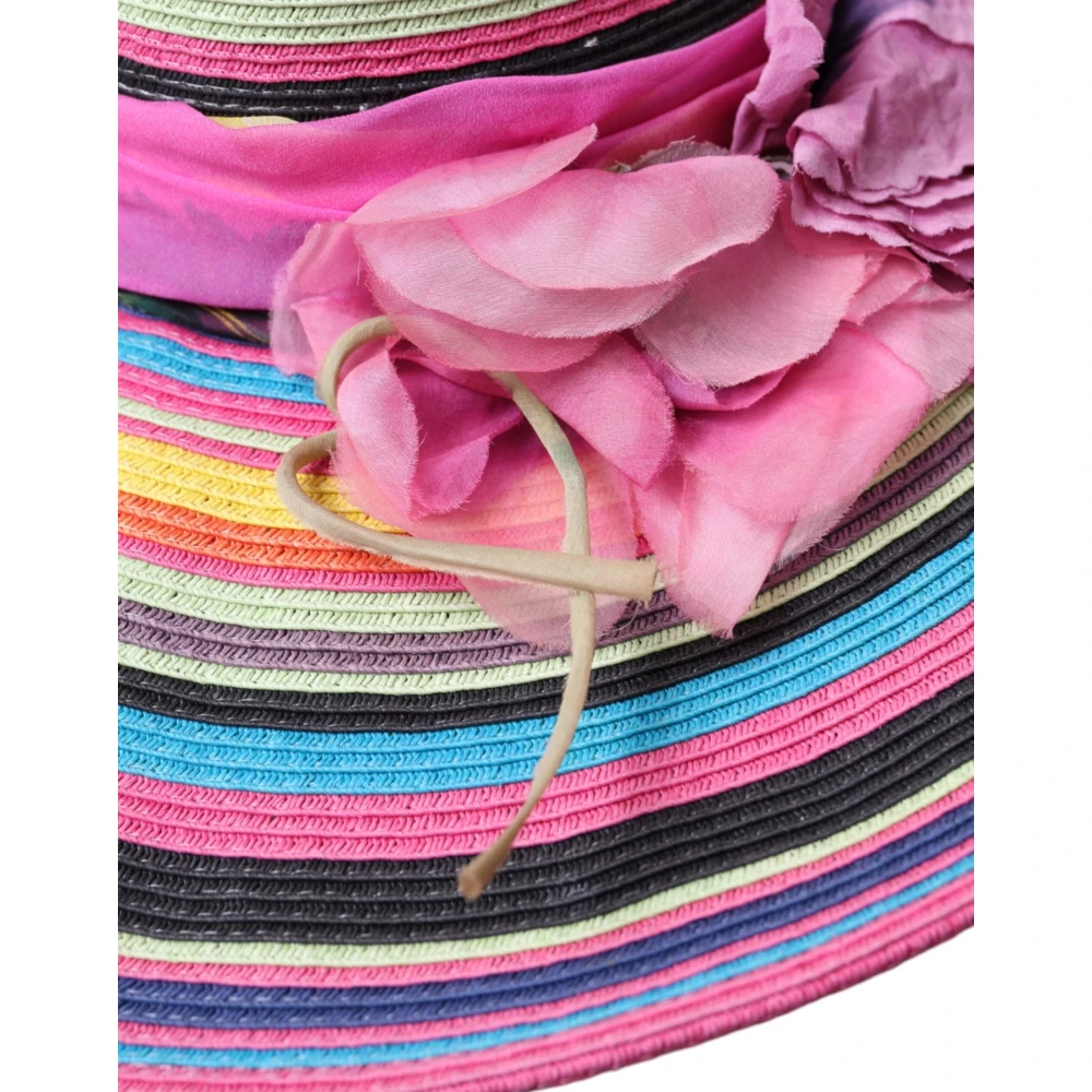 Dolce & Gabbana Multicolor breedgerande zonnehoed Multicolor Dames