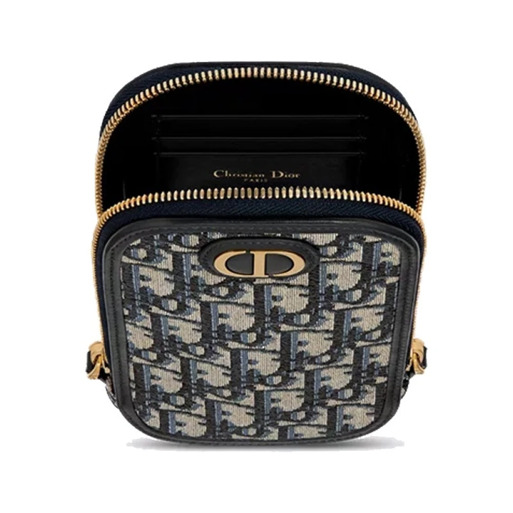 Dior Montaigne Telefoonhoesje met Kettingband Blue Dames
