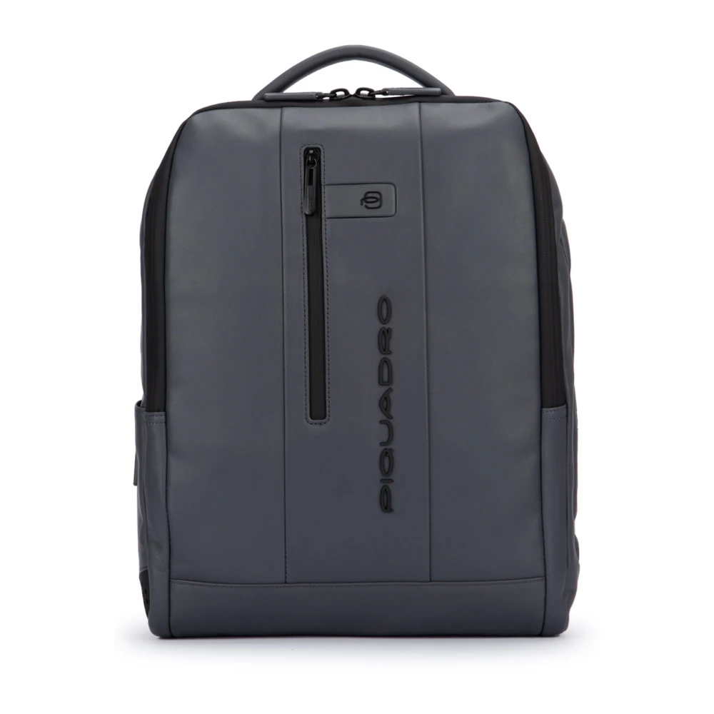 Piquadro Leren rugzak Gray Unisex