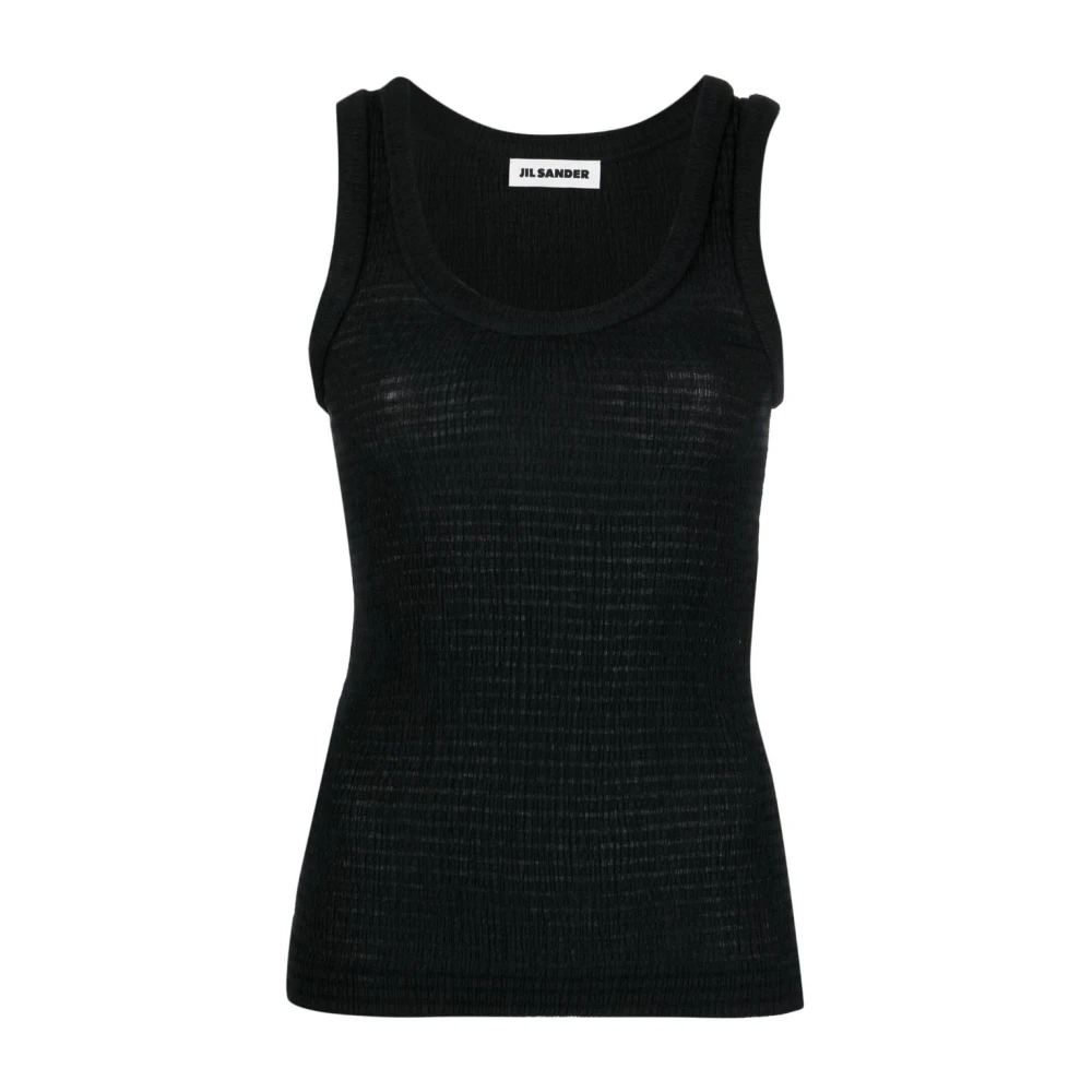 Jil Sander Women's Black Sleeveless Tops, 2XS, Tops