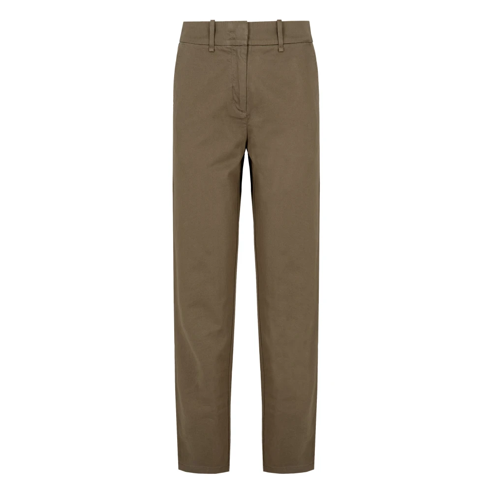 Bomboogie Women's Beige Slim Fit Trousers In Stretch Cotton - Chinos - M - Trousers