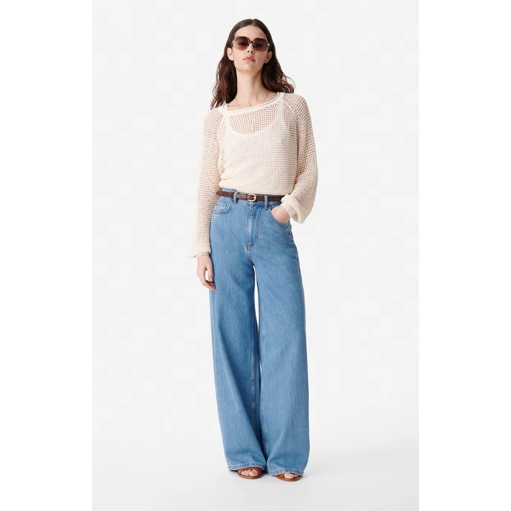 Vanessa Bruno Flared Leg Jeans Blue Dames