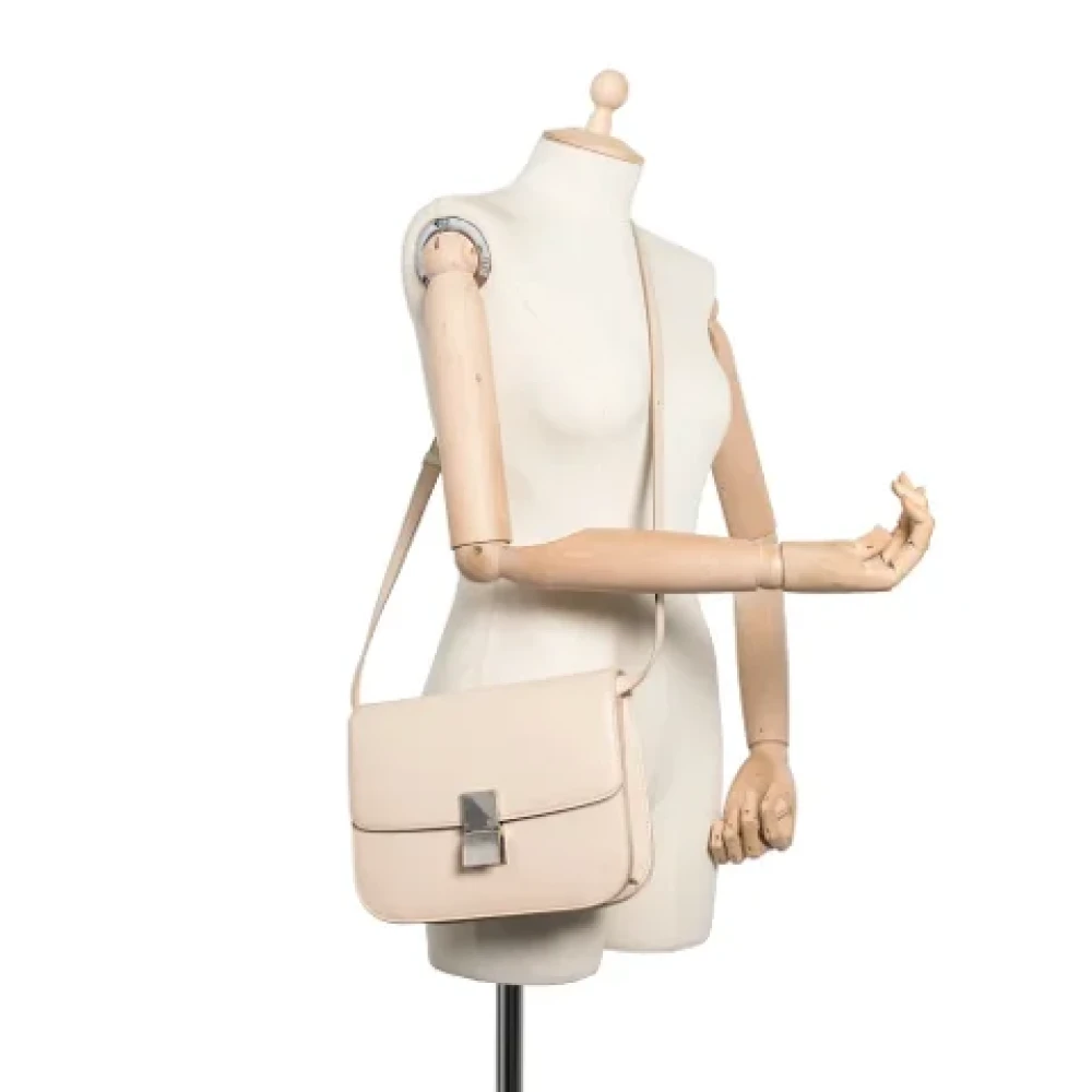 Celine Vintage Pre-owned Leather celine-bags Beige Dames