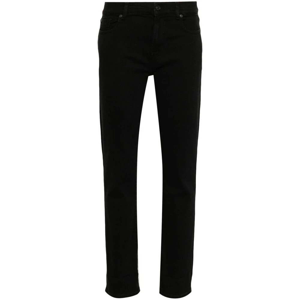 7 For All Mankind Zwarte Skinny Cut Denim Jeans Black Dames