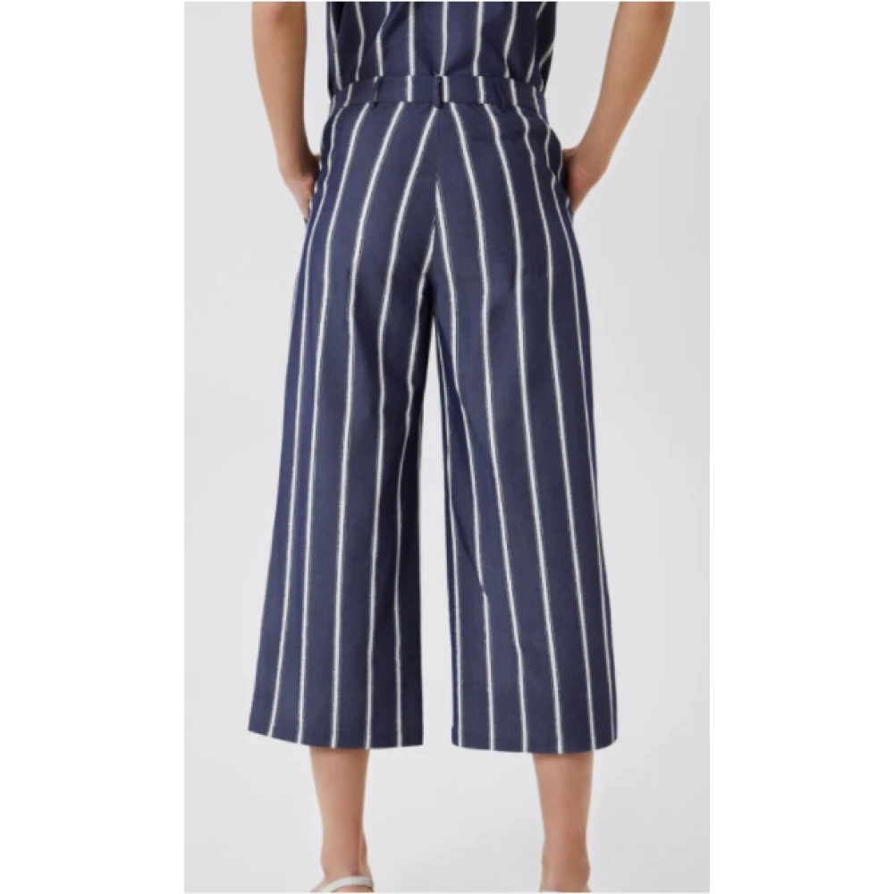 Liu Jo Gestreepte Hoge Taille Jeans Blue Dames