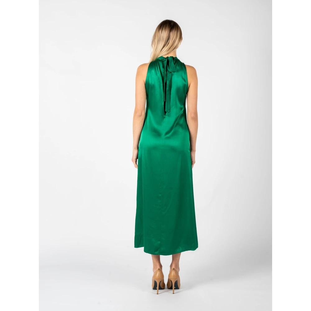 pinko Maxi Jurk van Hoogwaardige Stof Green Dames
