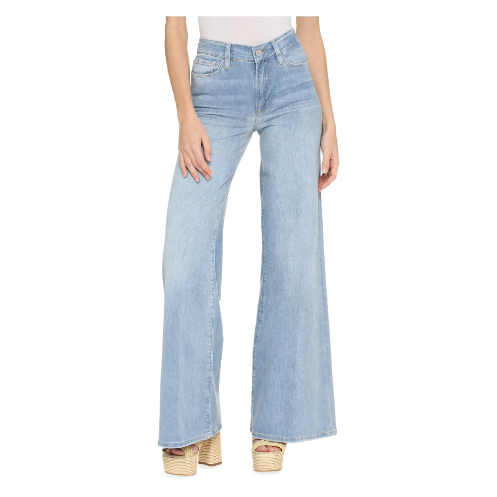 Frame Wijde jeans met contraststiksels Blue Dames
