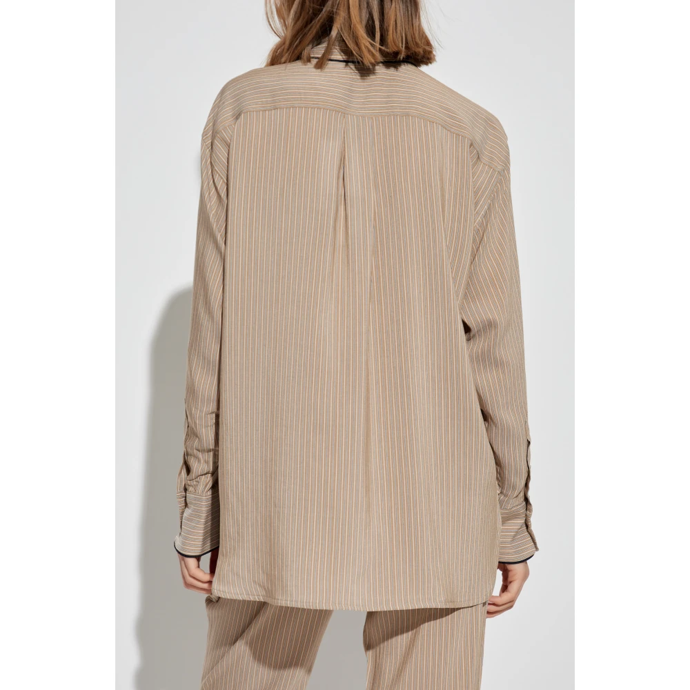 Victoria Beckham Gestreept shirt Beige Dames