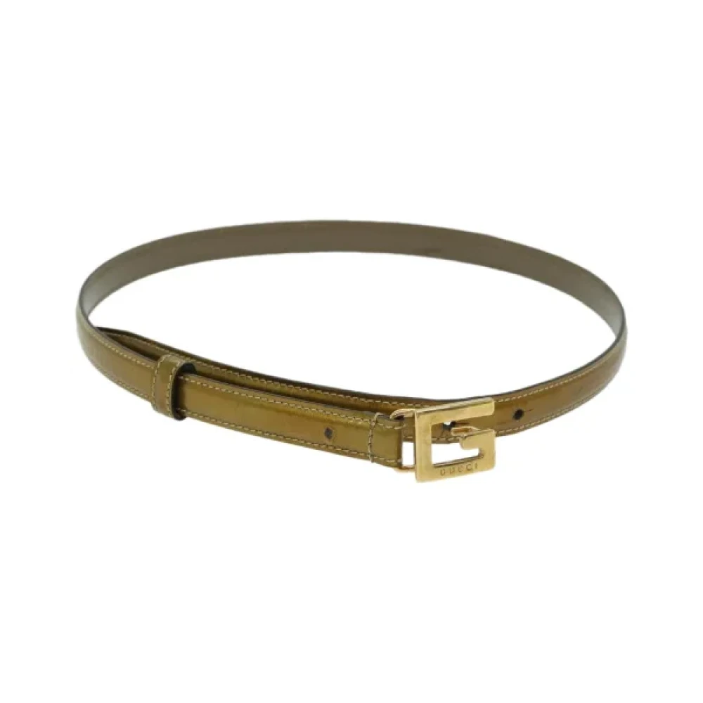 Gucci Vintage Pre-owned Leather belts Beige Dames