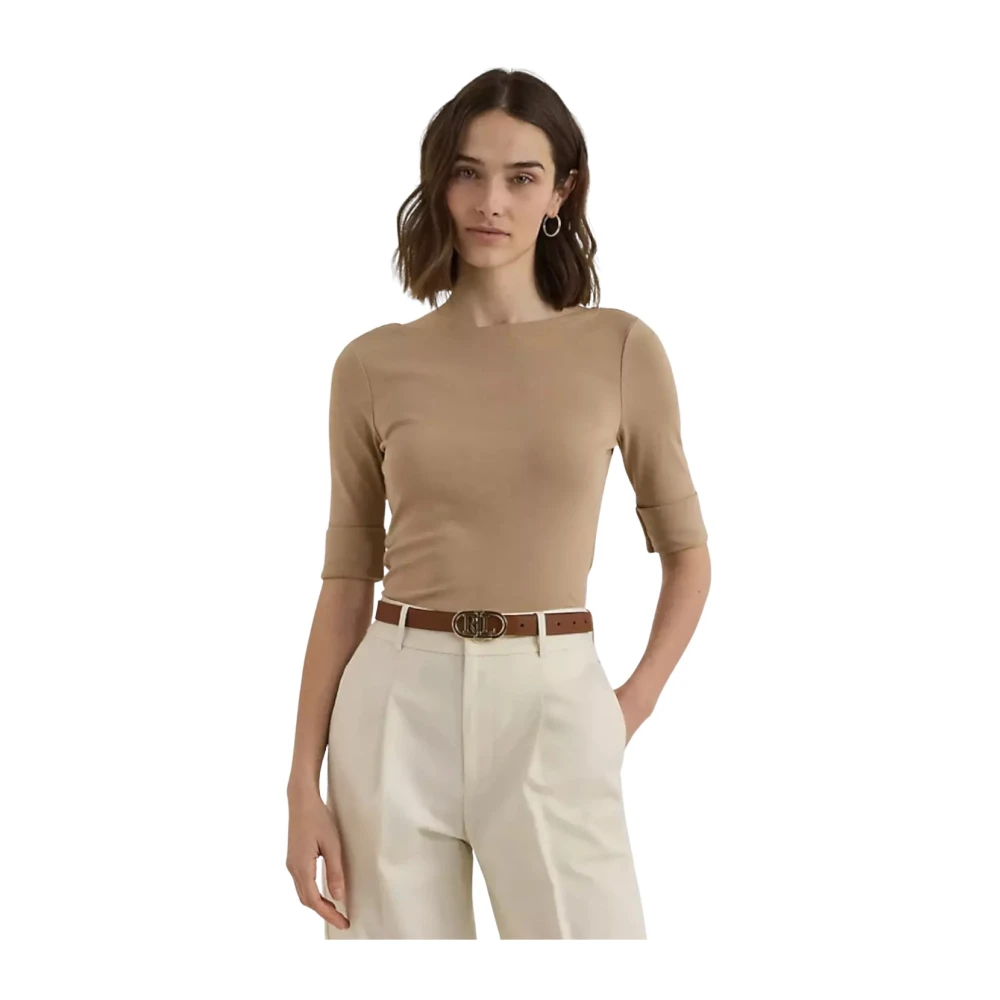 Ralph Lauren Beige top met boothals Beige Dames