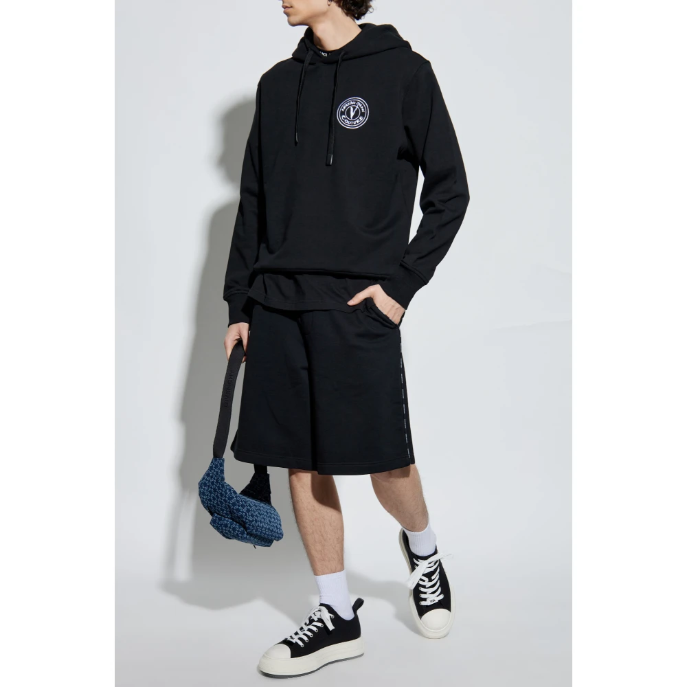 Versace Jeans Couture Sweatshirt met logo Black Heren