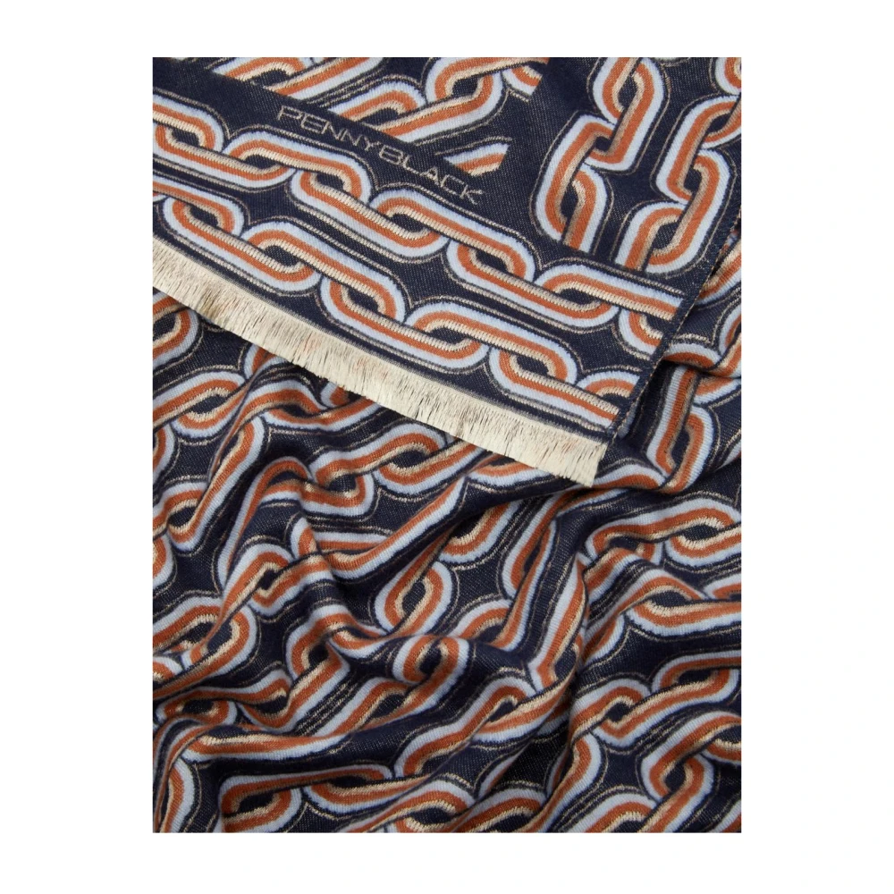 Pennyblack Zachte Jacquard Sjaal met Franjes Multicolor Dames
