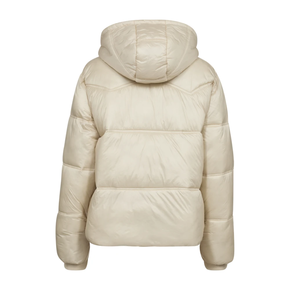 Freequent Gewatteerde Korte Jas Off White Beige Dames