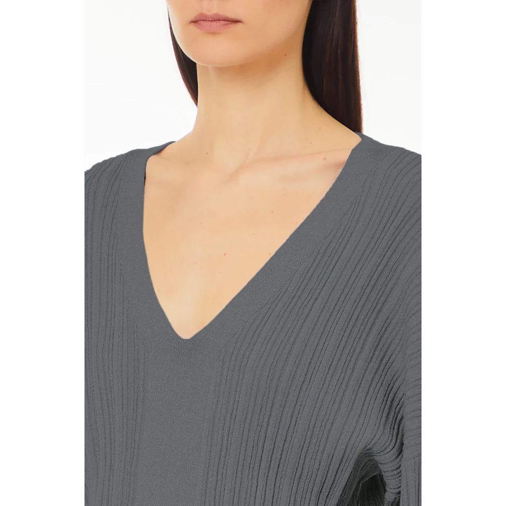 Liu Jo Gesloten Gebreide Trui Gray Dames