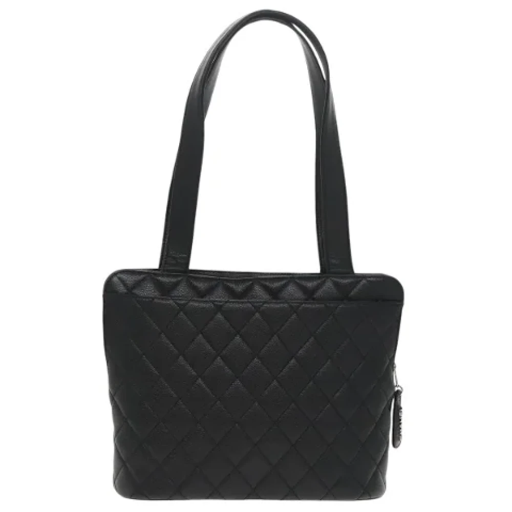 Chanel Vintage Pre-owned Leather handbags Black Dames
