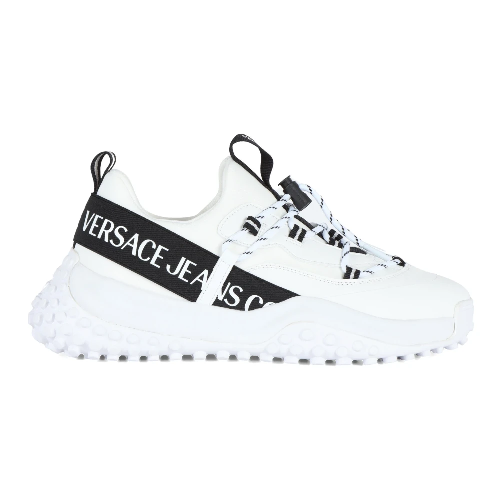 Versace Jeans Couture Sneakers met logo in neopreen en eco-leer White Heren