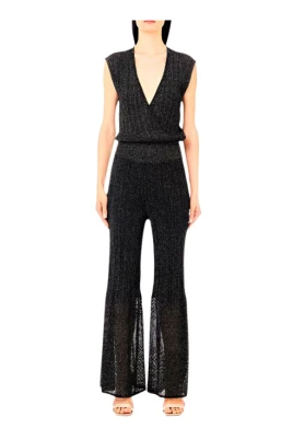 Jumpsuit med glänsande trådar