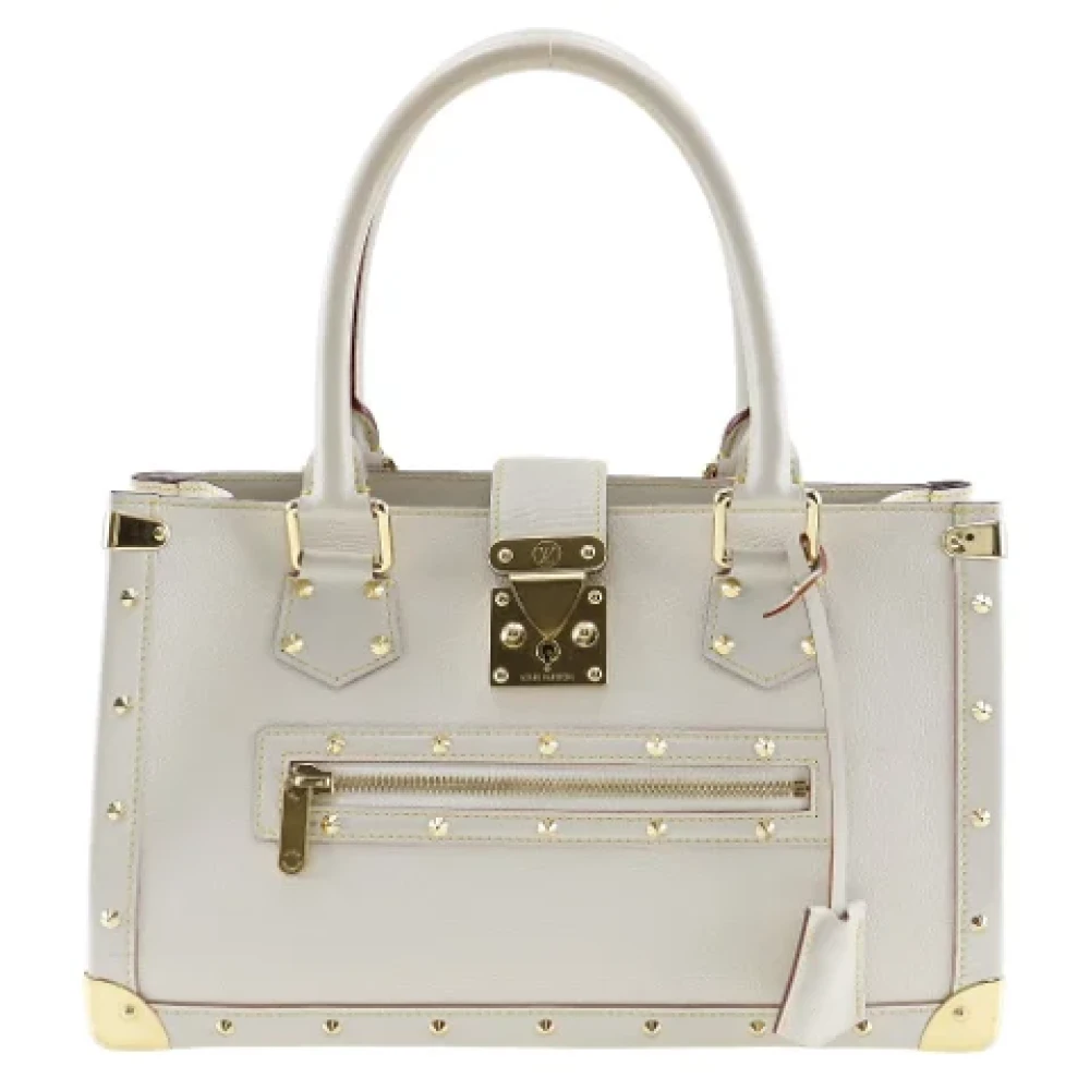 Louis Vuitton Vintage Pre-owned Leather handbags Beige Dames