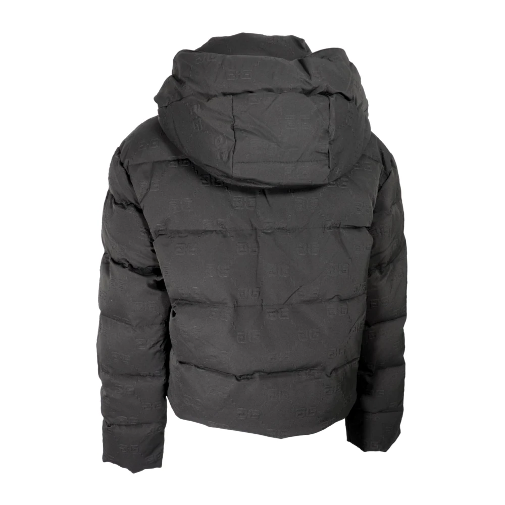 Gaëlle Paris Monogram Geëtste Gewatteerde Jas Zwart Black Dames