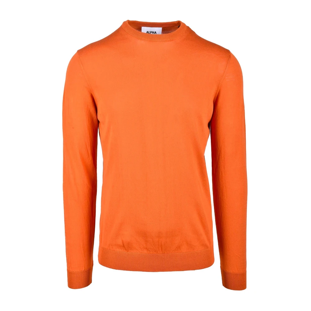 Alpha Studio Round-neck Knitwear Red Heren