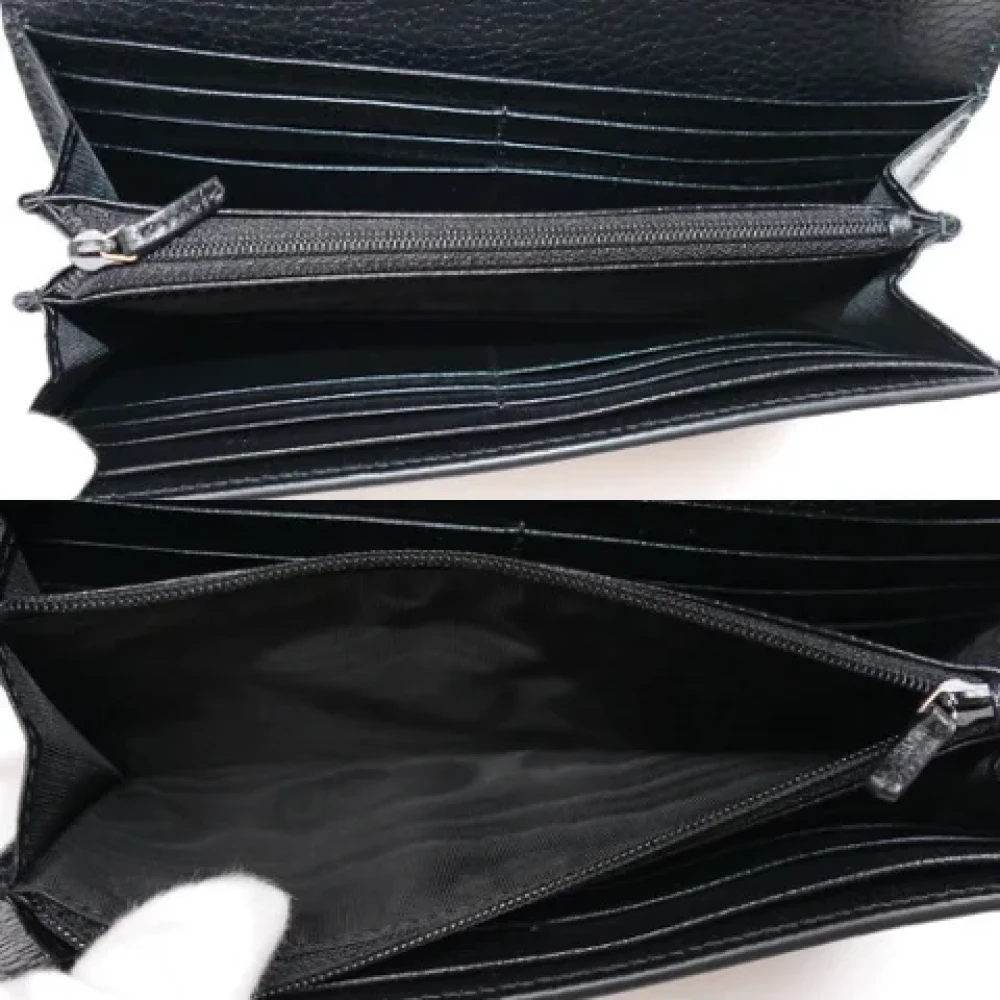 Gucci Vintage Pre-owned Canvas wallets Black Dames