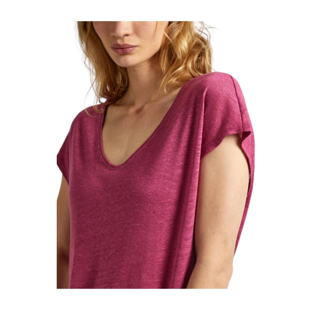 Pepe Jeans Fuchsia Lottie T-shirt Pink Dames
