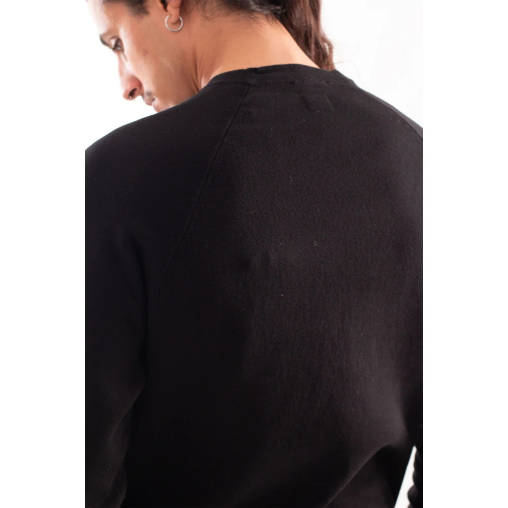 C.P. Company Dubbele Raglan Katoenen Trui Black Heren