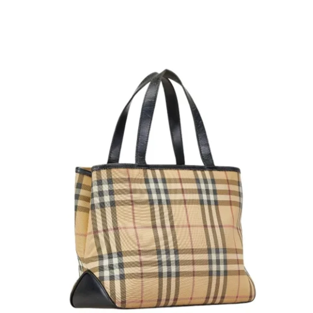 Burberry Vintage Pre-owned Leather handbags Beige Dames