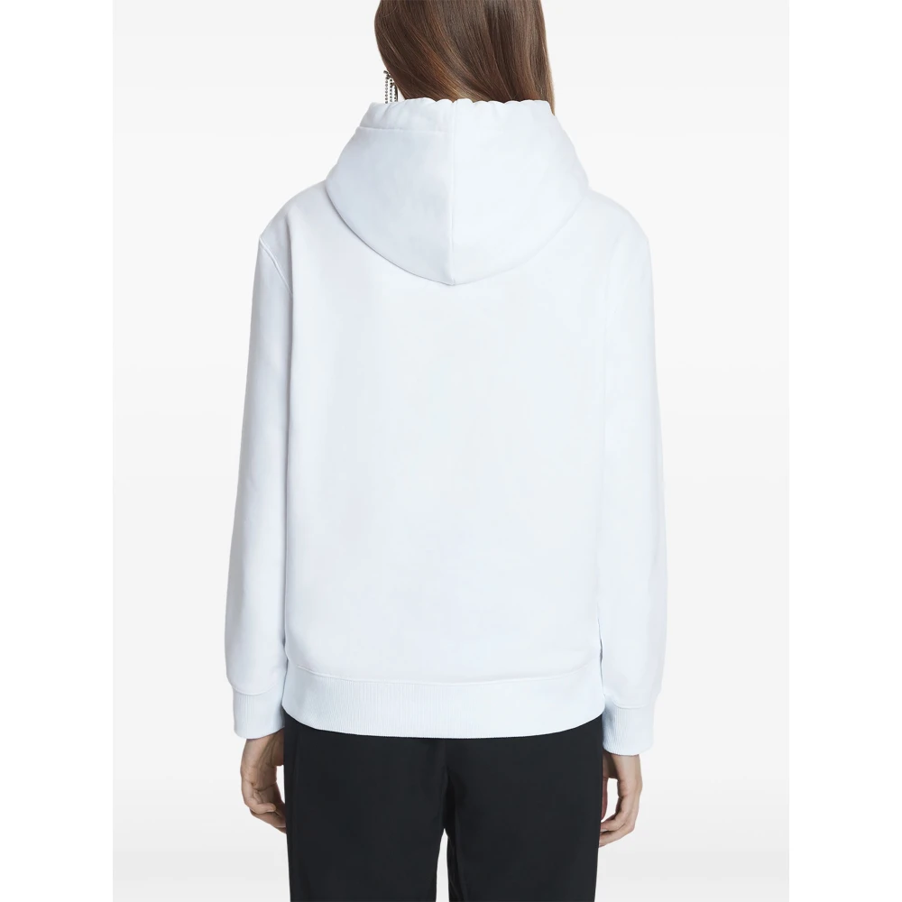 Lanvin Geborduurd Manuscript Logo Hoodie White Dames