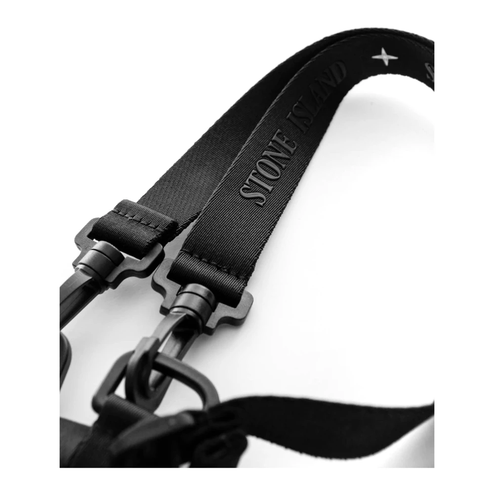 Stone Island Mobiele telefoonhoes met verstelbare band Black Heren