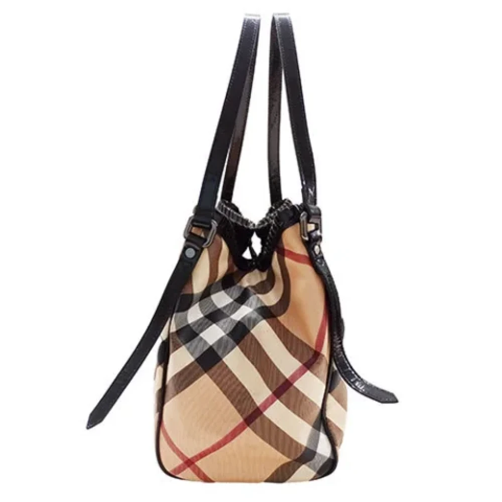 Burberry Vintage Pre-owned Plastic handbags Beige Dames
