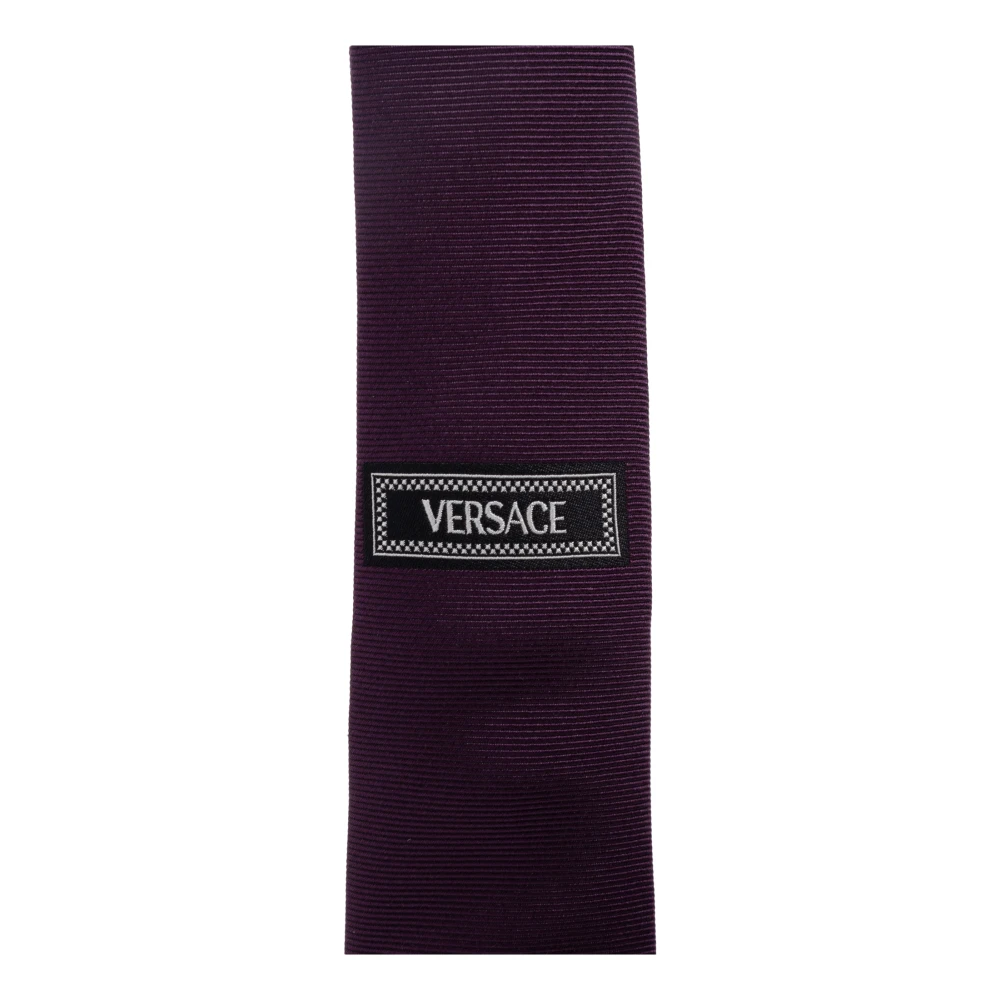Versace Zijden stropdas Purple Heren